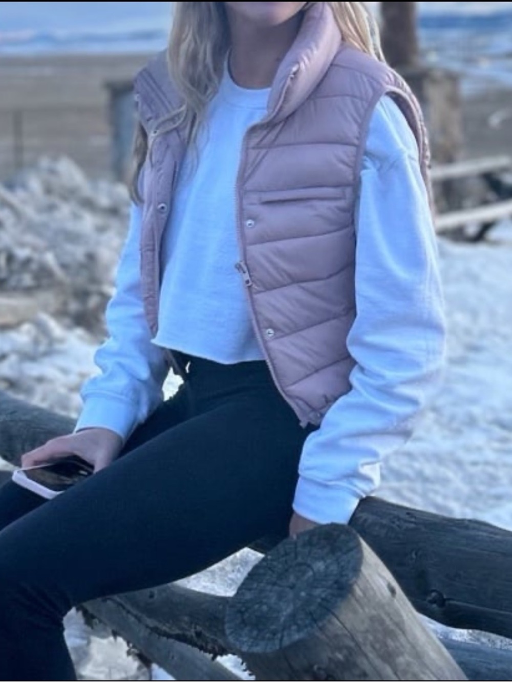 Love Tree Mauve Quilted Puffer Vest - Women's Sleeveless Jacket